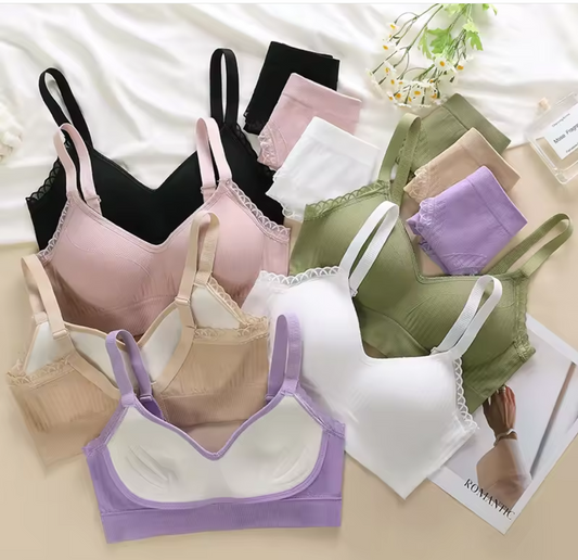 Women's Lingerie Wirefree Comfort Sexy Bra & Panty Set (Pack of 6)